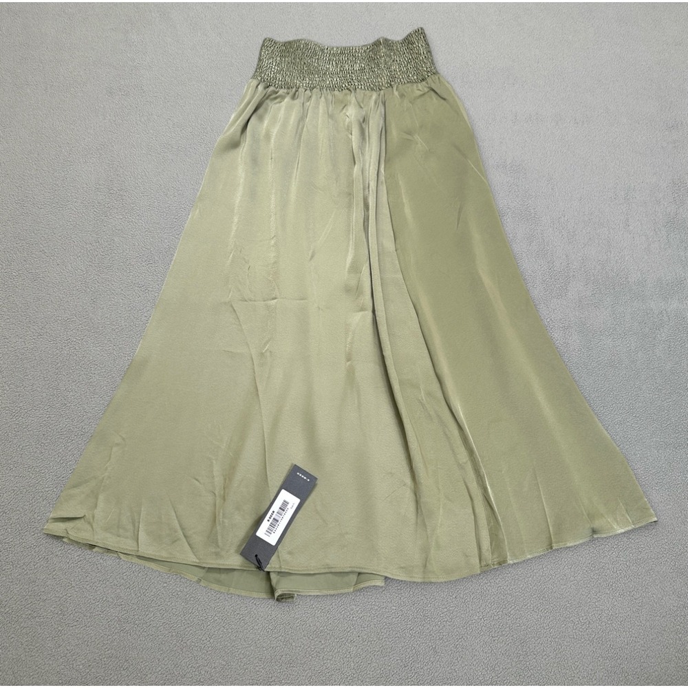 NWT S. Deer Maxi Skirt Womens XL Green Smocked Waist Flowy A Line Casual S Deer